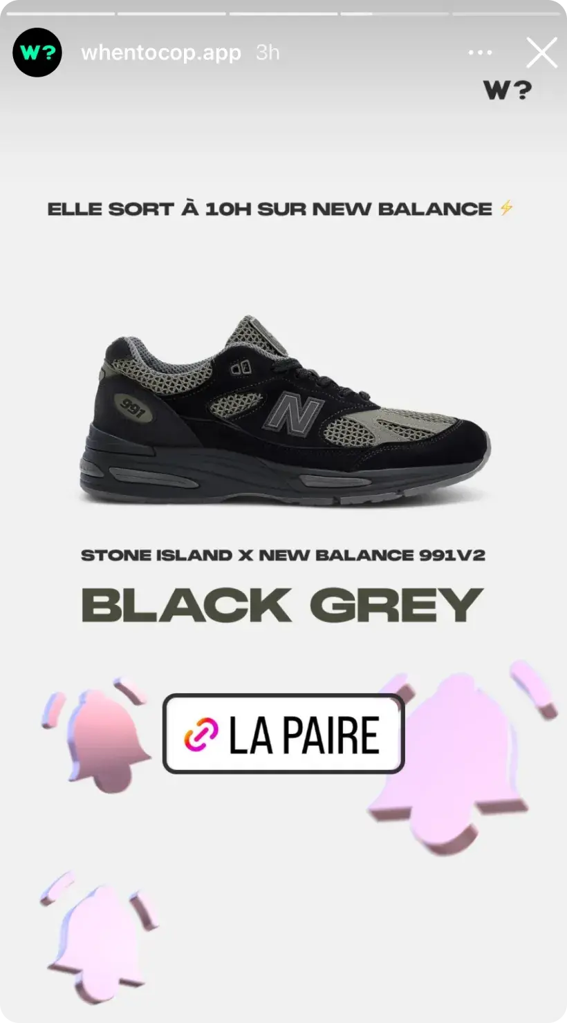 Bild: Stone Island x New Balance 991 V2 Schwarz Grau
